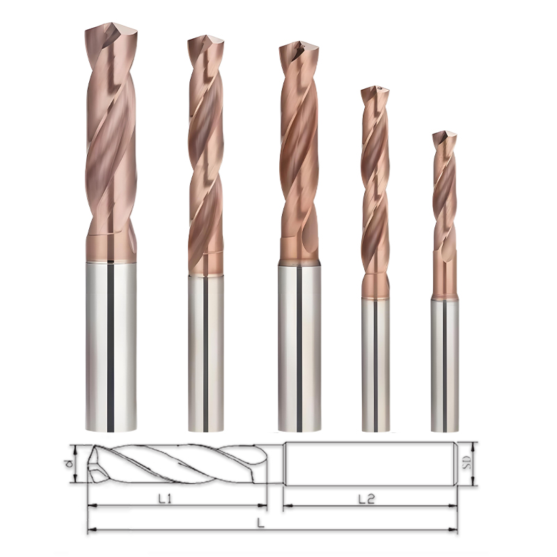 Punta in metallo duro con diametro di 5,4 mm per la lavorazione universale.