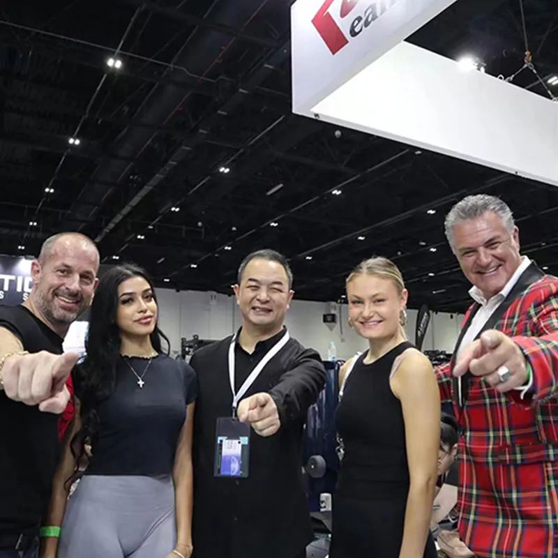 Bodybuilder Stars Gather at Realheader USA Booth Dubai Active