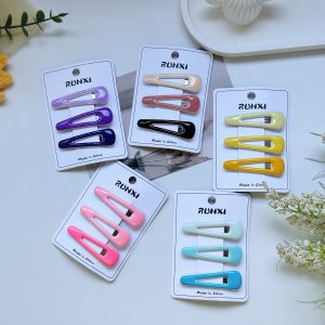 Цветные зажимы BB с капельным рисунком 3 карточки