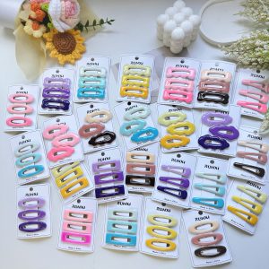 Цветные зажимы BB с капельным рисунком 3 карточки