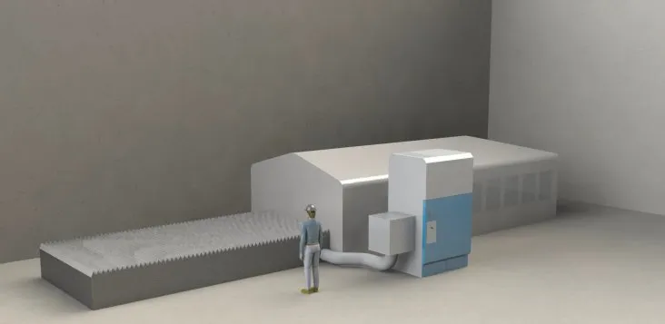 (Лазерный пылеуловитель для высокомощного закрытого режущего станка)