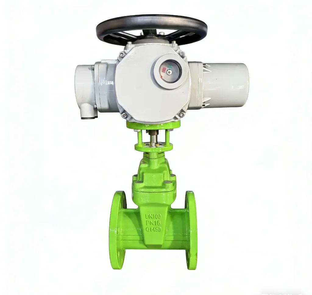 Задвижка с электроприводом и мягким уплотнением