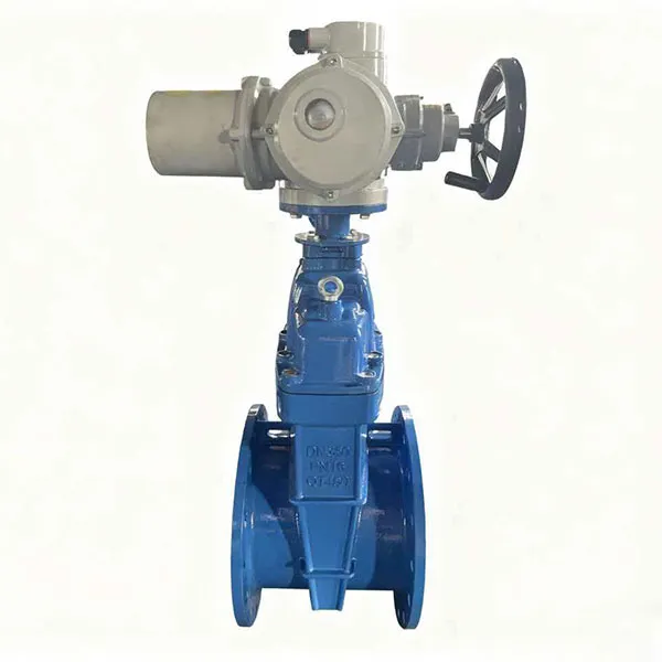 Задвижка с электроприводом и мягким уплотнением