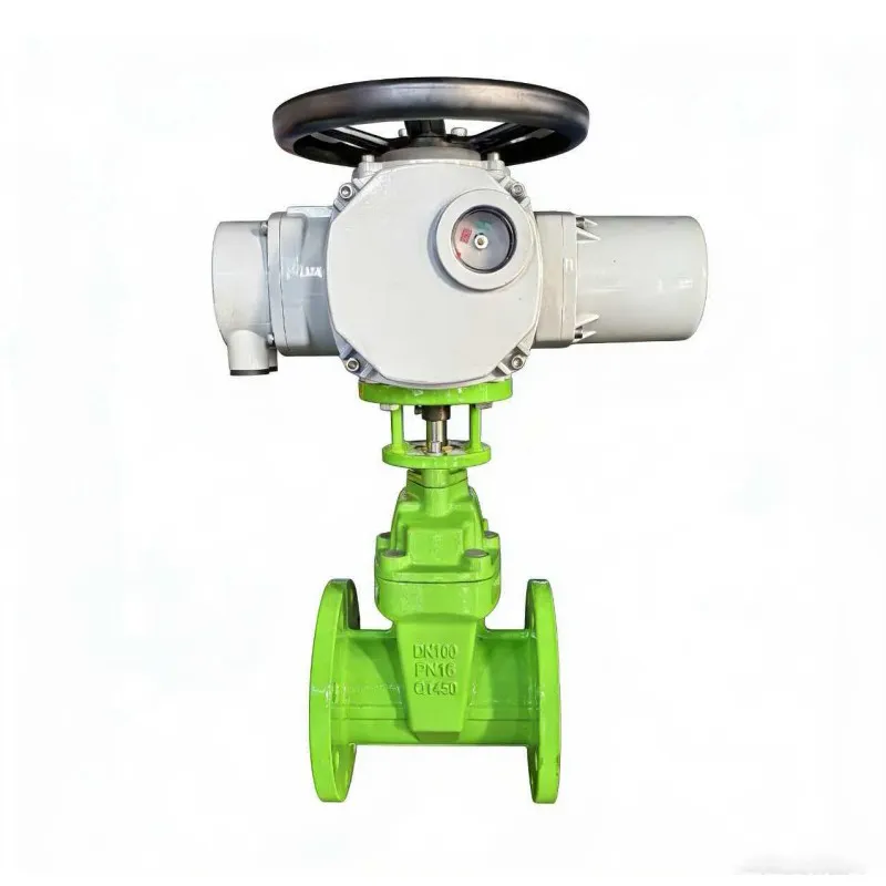 Задвижка с электроприводом и мягким уплотнением