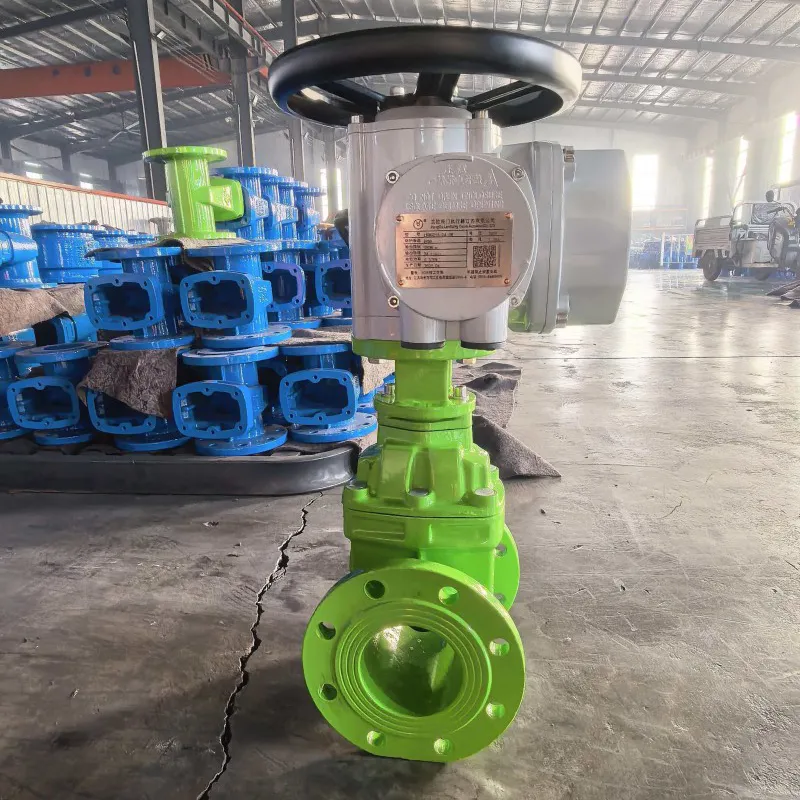 Задвижка с электроприводом и мягким уплотнением