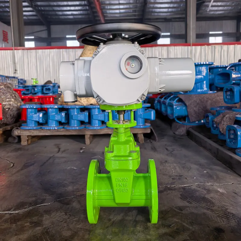 Задвижка с электроприводом и мягким уплотнением