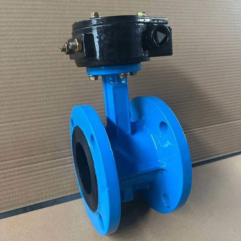 Запорный фланцевый поворотный затвор