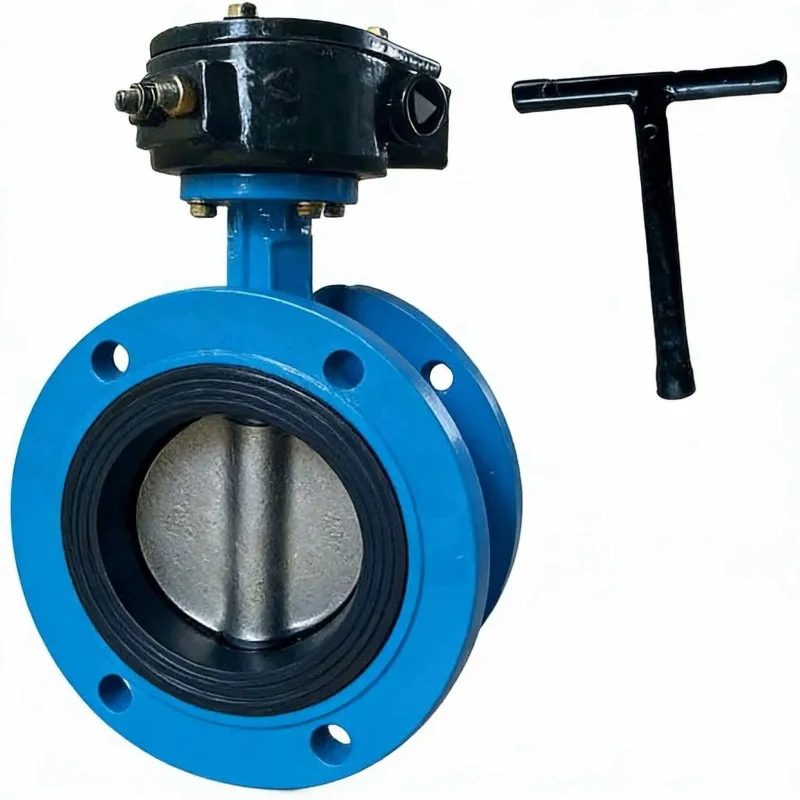 Запорный фланцевый поворотный затвор