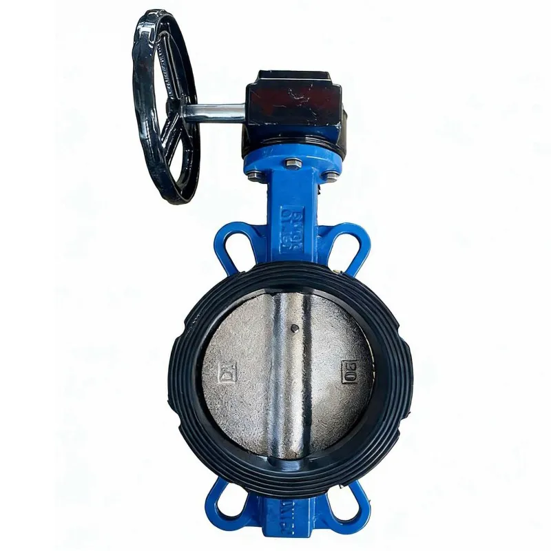 Поворотный затвор межфланцевого монтажа с редуктором