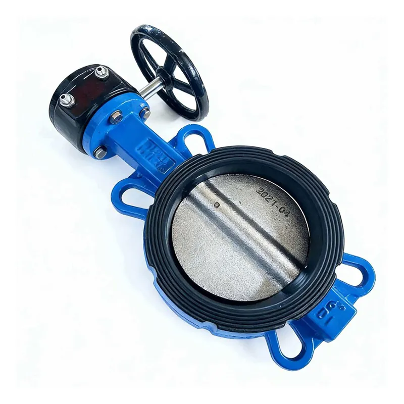 Поворотный затвор межфланцевого монтажа с редуктором