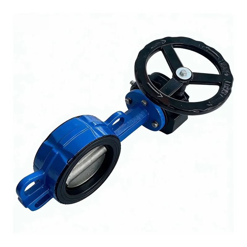 Поворотный затвор межфланцевого монтажа с редуктором