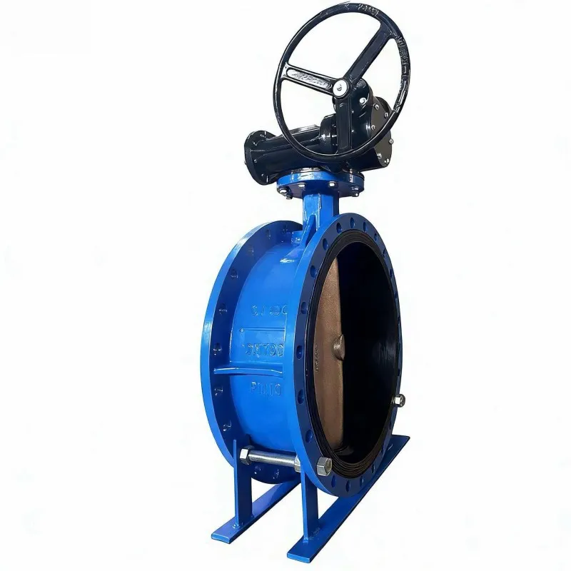 Фланцевый поворотный затвор с редуктором