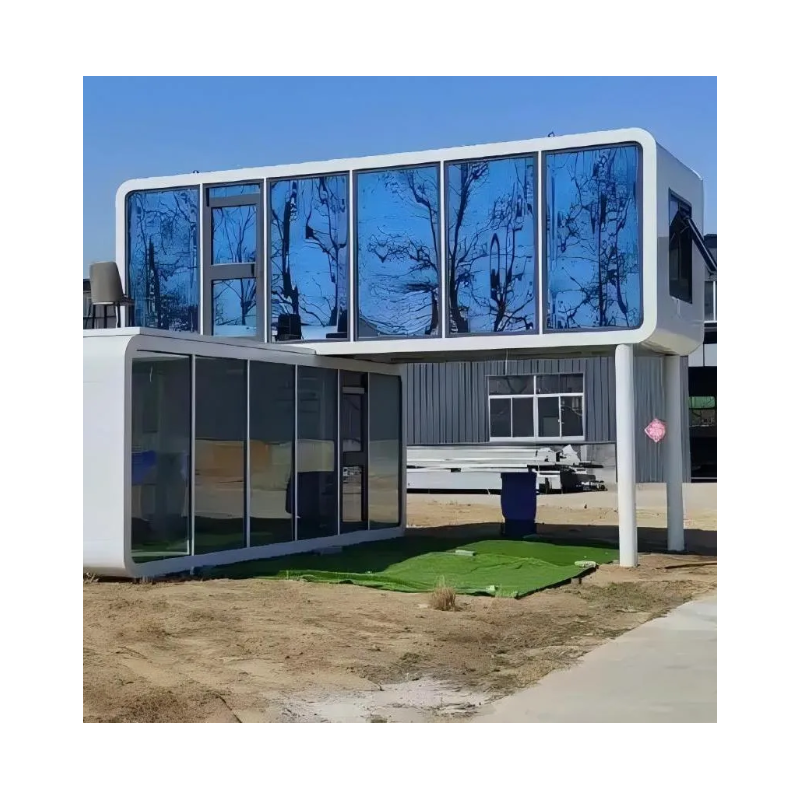 Мобильный капсульный дом с панорамными окнами
