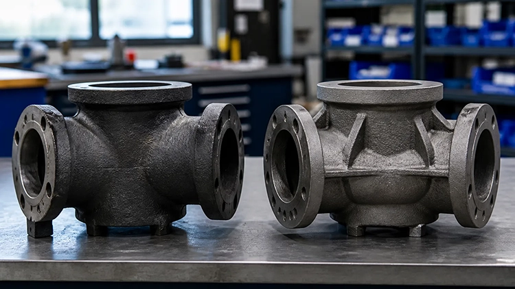 Ductile iron is used for valve and pipe fitting connectors