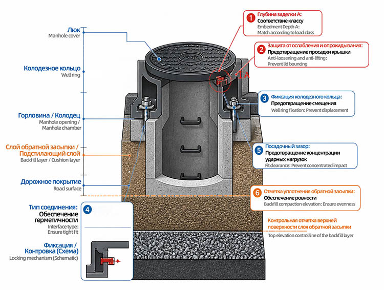 Section of Matching Relationship among Load Class, Embedment Depth A, and Well Ring Backfill