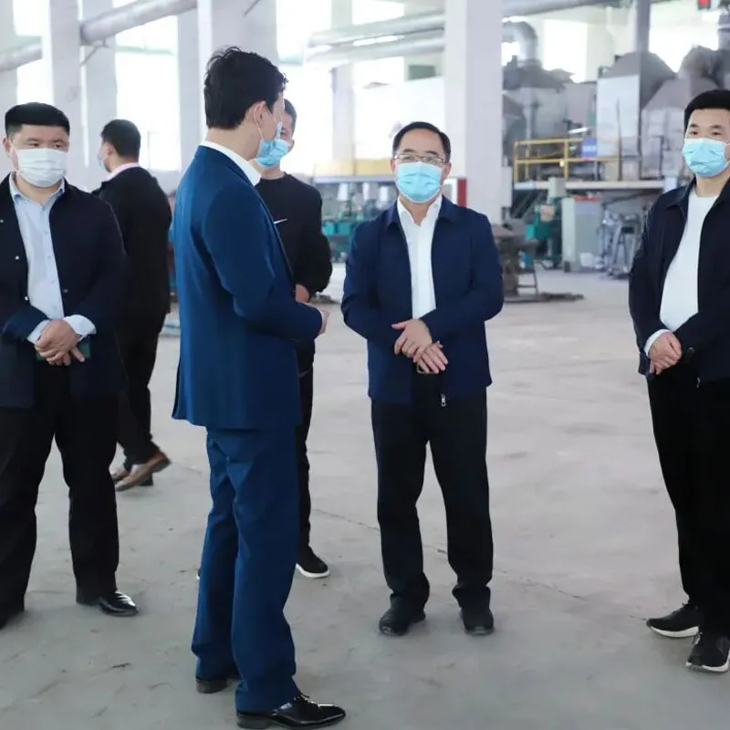 Секретарь партийного комитета уезда Ху Бинь лично посетил компанию Энхуй Медьво время майских праздников, чтобы провести исследование, и призвал предприятие работать на полную мощность для стимулирования развития.