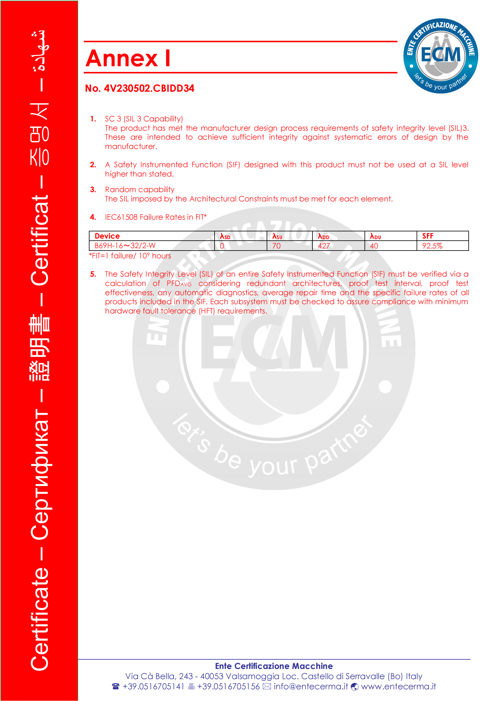 Сертификат SIL на уровнемеры без мертвой зоны2