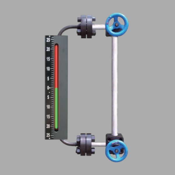 Пластинчатый одноцветный (двухцветный) уровнемер уровня жидкости