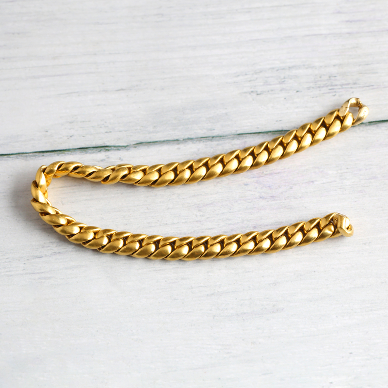 Лит Пол. 999 остава золот хлыст цепочк мужск чист золот кубинск цепочк ким браслет танк цепочк нажим босс цепочк