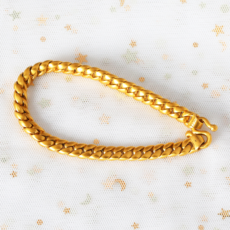 Лит Пол. 999 остава золот хлыст цепочк мужск чист золот кубинск цепочк ким браслет танк цепочк нажим босс цепочк