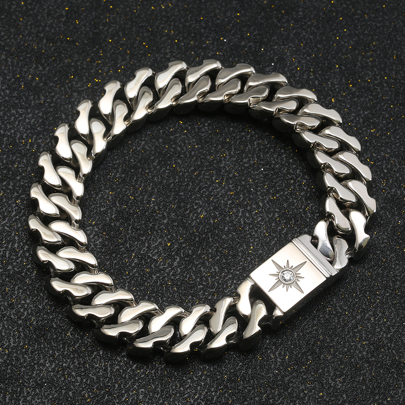 20-летний ремесленник ручной работы платиновый кубинский браслет