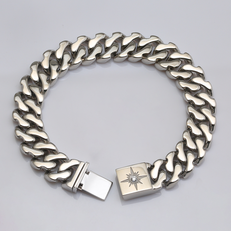 20-летний ремесленник ручной работы платиновый кубинский браслет