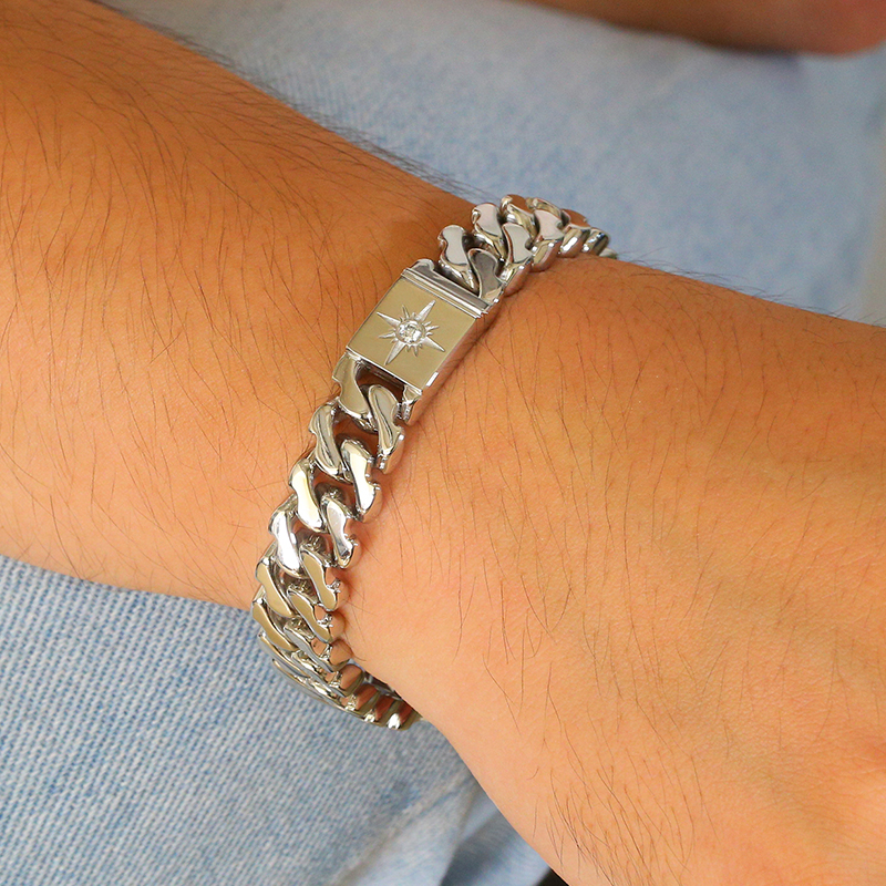 20-летний ремесленник ручной работы платиновый кубинский браслет