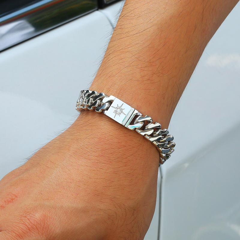 20-летний ремесленник ручной работы платиновый кубинский браслет