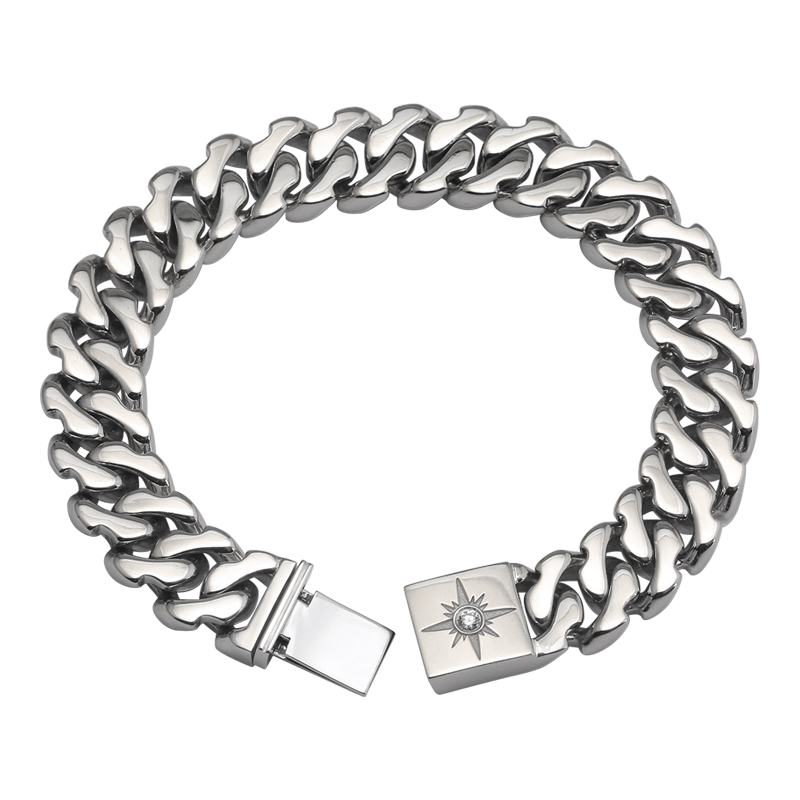 20-летний ремесленник ручной работы платиновый кубинский браслет