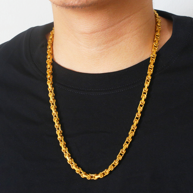 999 полное золото круглое кольцо пряжка императорская цепь