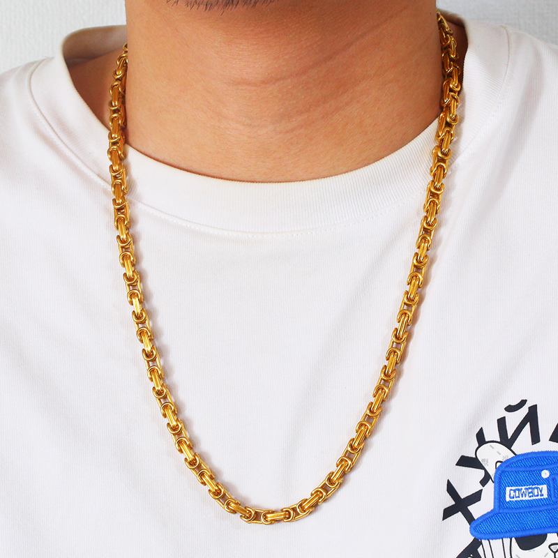 999 полное золото круглое кольцо пряжка императорская цепь