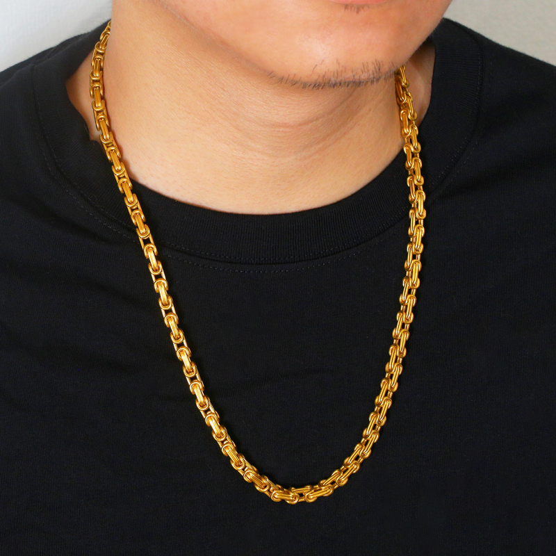 999 полное золото круглое кольцо пряжка императорская цепь