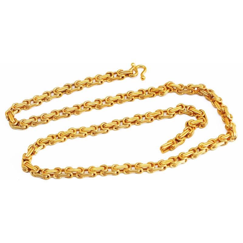 999 полное золото круглое кольцо пряжка императорская цепь