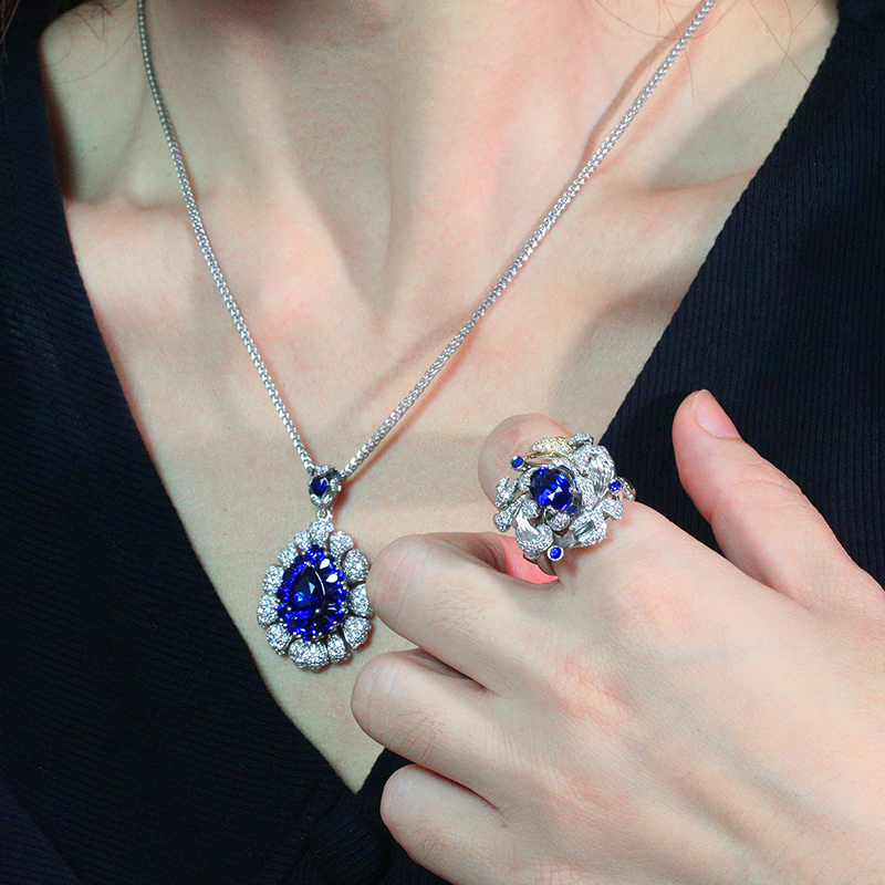 Heart of the Sea Sapphire Haute Couture Набор · Кулон/Кольцо/Серьга