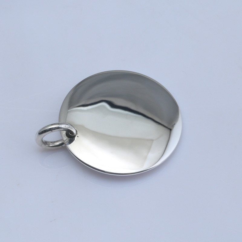 Круглый кулон-медальон из серебра 925 пробы