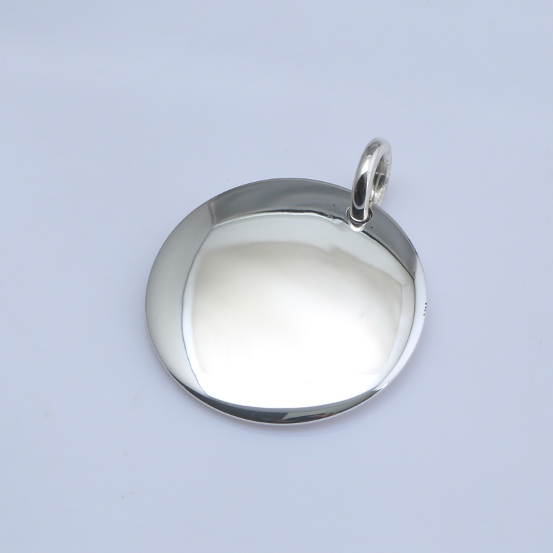 Круглый кулон-медальон из серебра 925 пробы