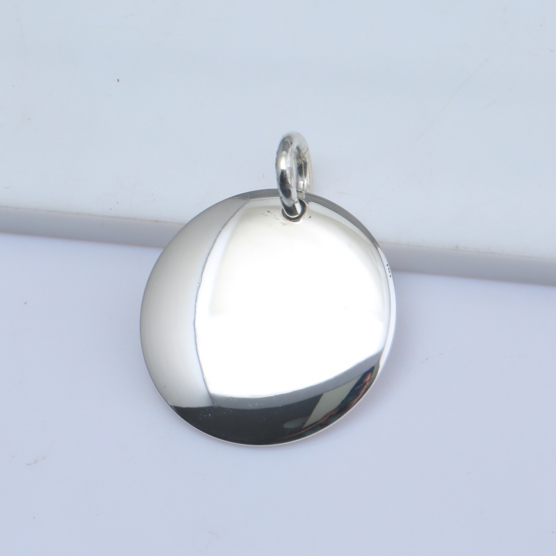 Круглый кулон-медальон из серебра 925 пробы