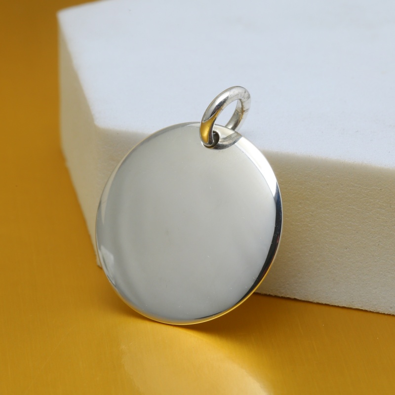 Круглый кулон-медальон из серебра 925 пробы