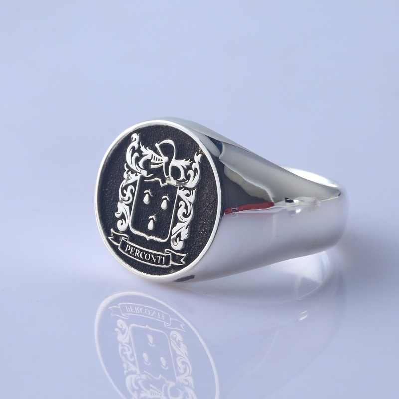 Серебряное кольцо-печатка