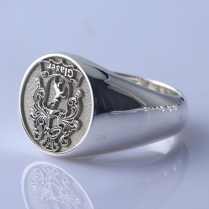 Серебряное кольцо-печатка