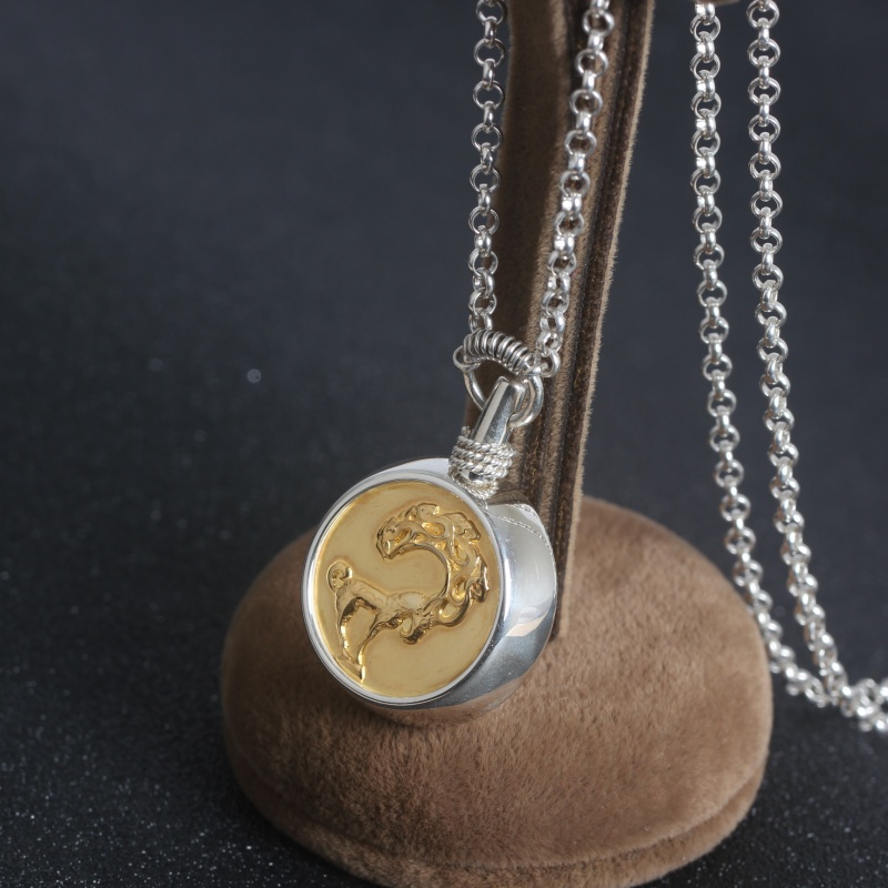 DZXL127 Серебро с золотым покрытием