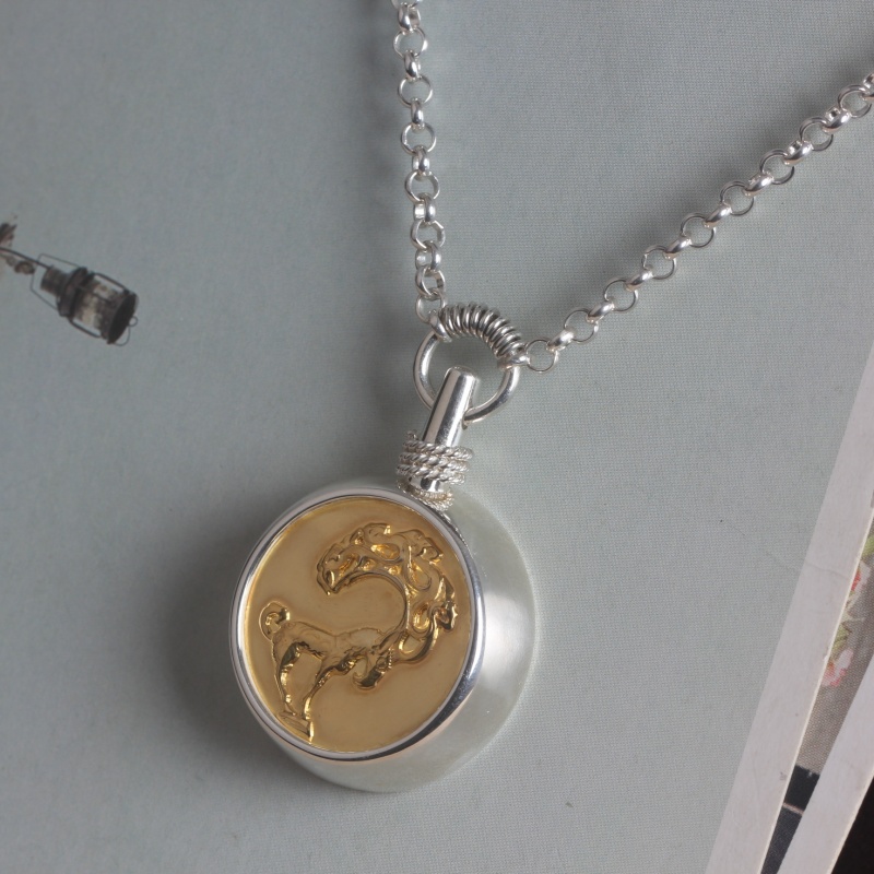 DZXL127 Серебро с золотым покрытием