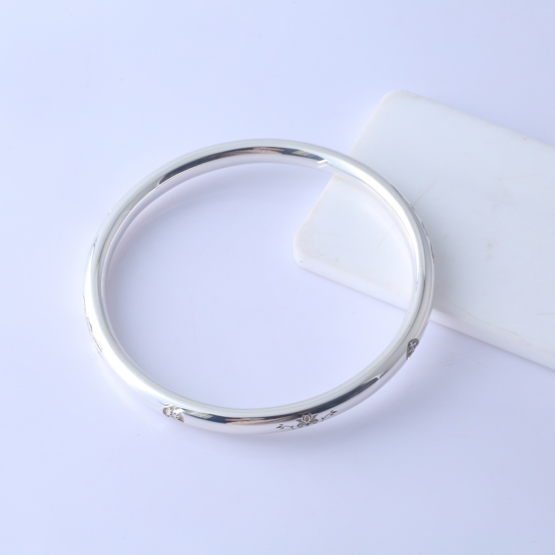 Серебряный браслет “Лотос” 925 пробы