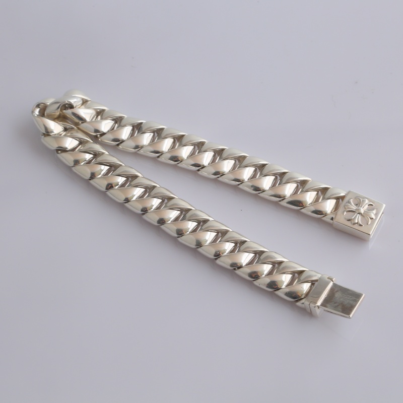 Серебряный браслет “Двойная плеть + Танковая цепь 1”