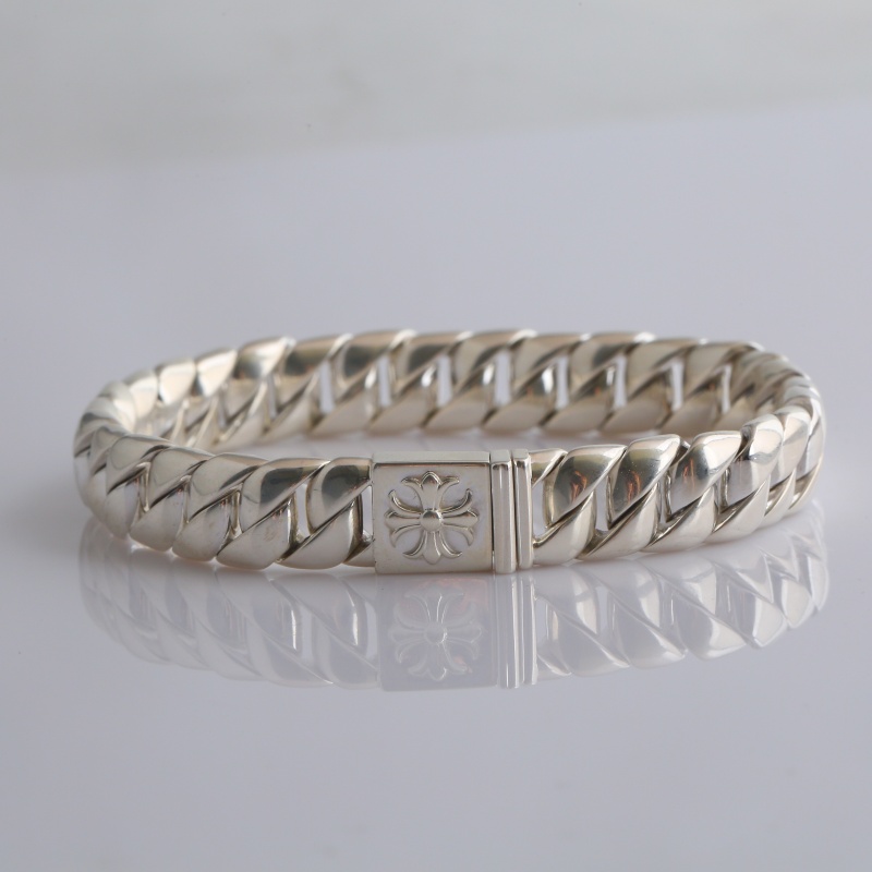 Серебряный браслет “Двойная плеть + Танковая цепь 1”