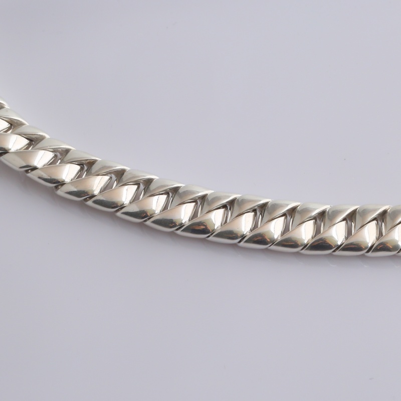 Серебряный браслет “Двойная плеть + Танковая цепь 1”