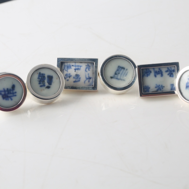 Серебряные запонки