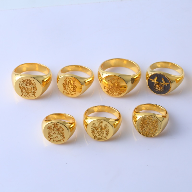 Медное кольцо-печатка