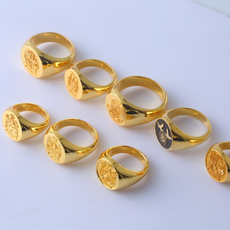 Медное кольцо-печатка