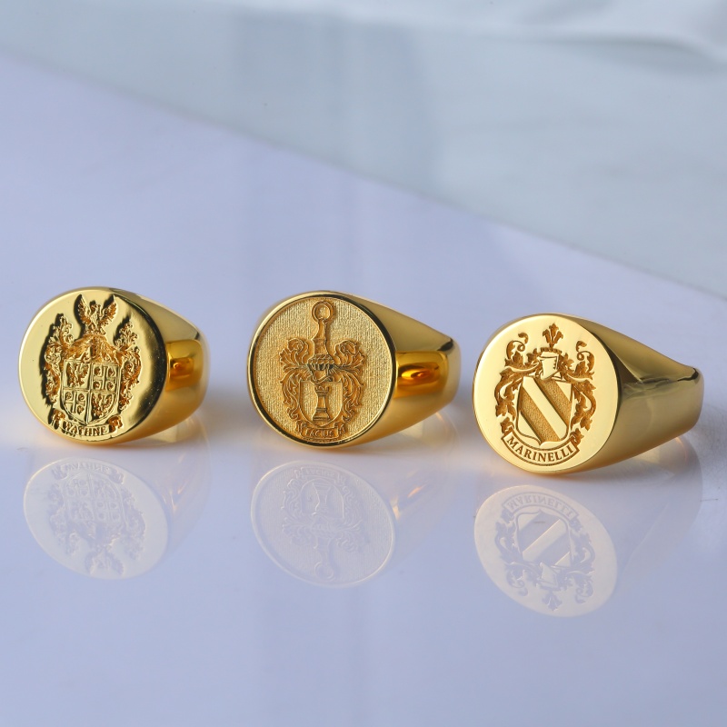 Медное кольцо-печатка